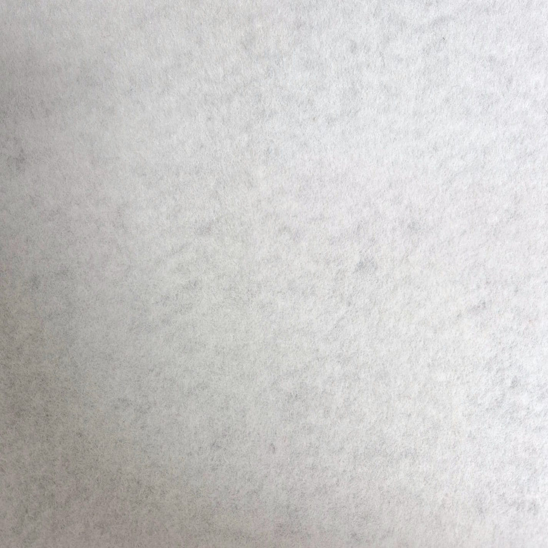 Close up of white felt aisle runner