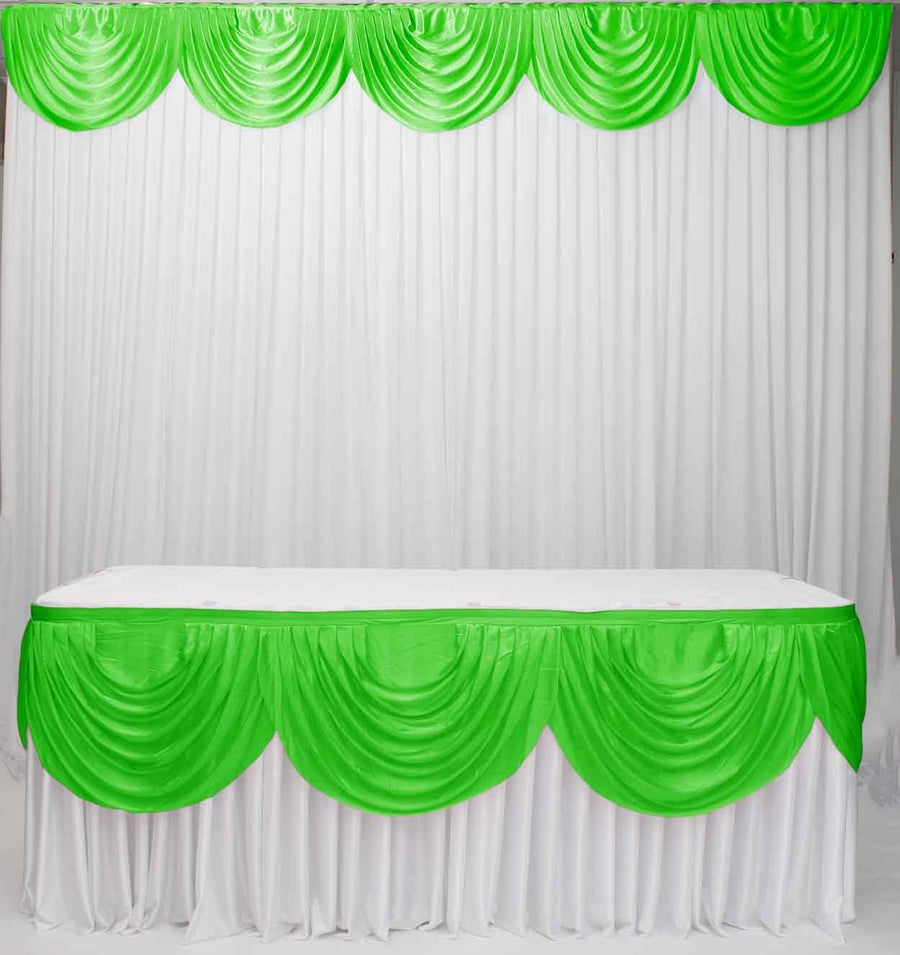 Ice Silk Satin 3m Swag - Tropical Spring Green