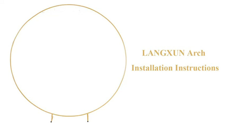Round Wedding Arch / Flower Stand Frame - Gold (2m)