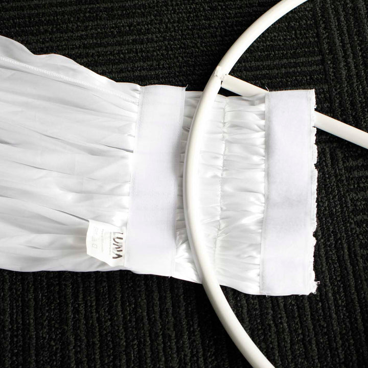 12pc Ceiling Drape Package (Ice Silk Satin & Cross Centre Ring) - White