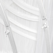 Wide Round Wedding Arch Decoration Frame - White (2.2m x 2.4m) SCREWS