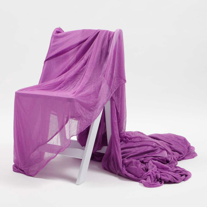 Sheer Stretch Crepe Chiffon Fabric - Purple (1.5x30m)