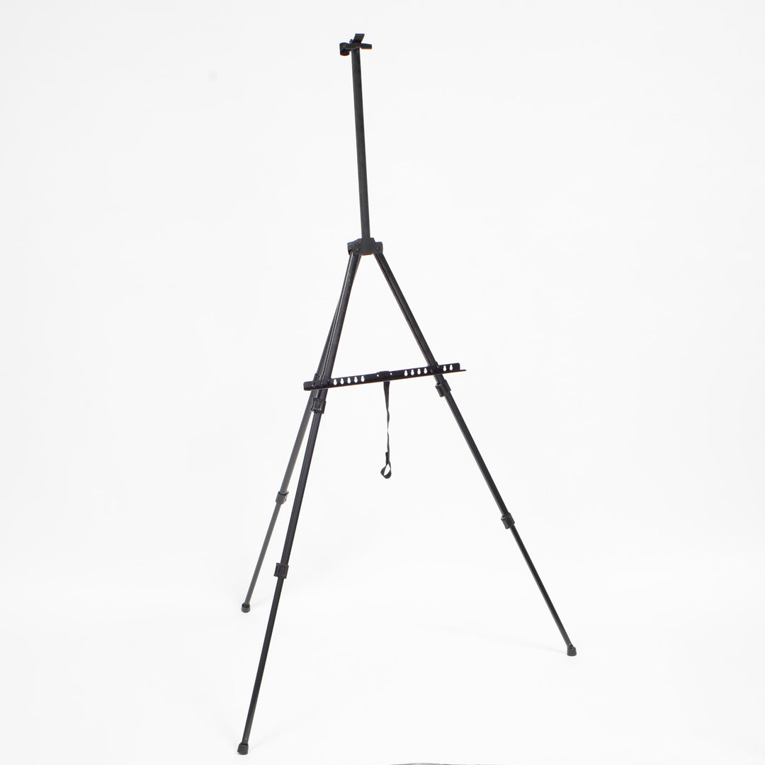 Black Metal Easel 155cm tall, fully extended. perfect for weddings and events