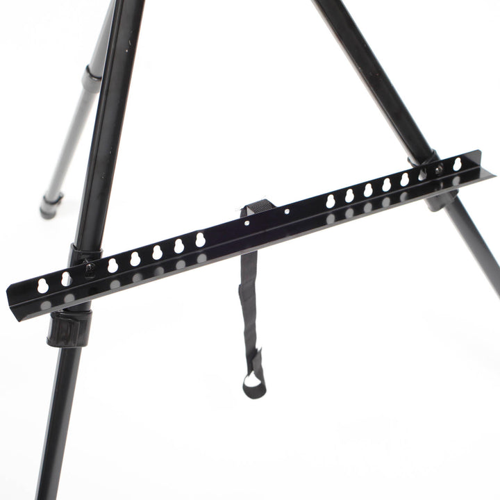 Black metal adjustable base to rest signs/posters on.