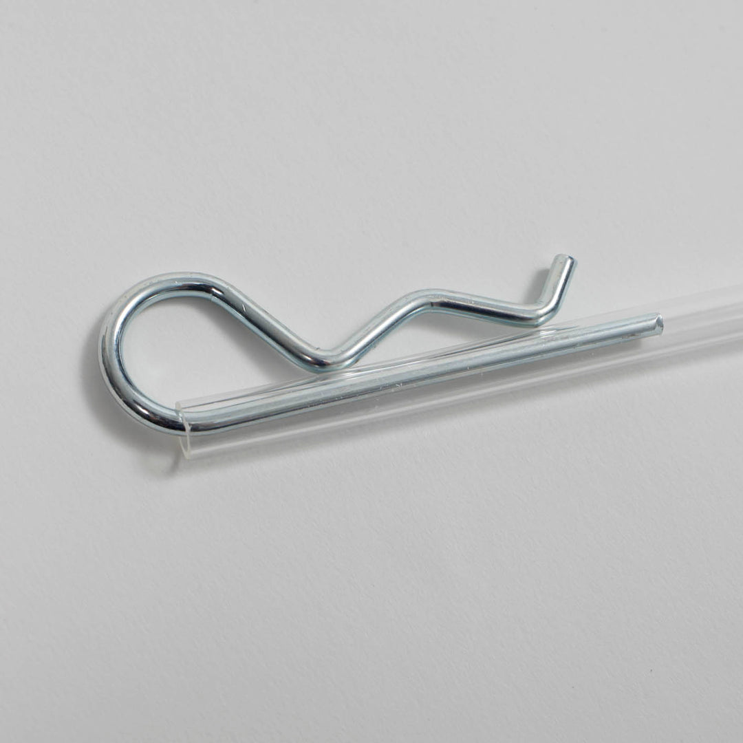 Complete Ceiling Draping Hanging Kit - Acrylic Tubes, Clips, Chains & Fixed White Ring