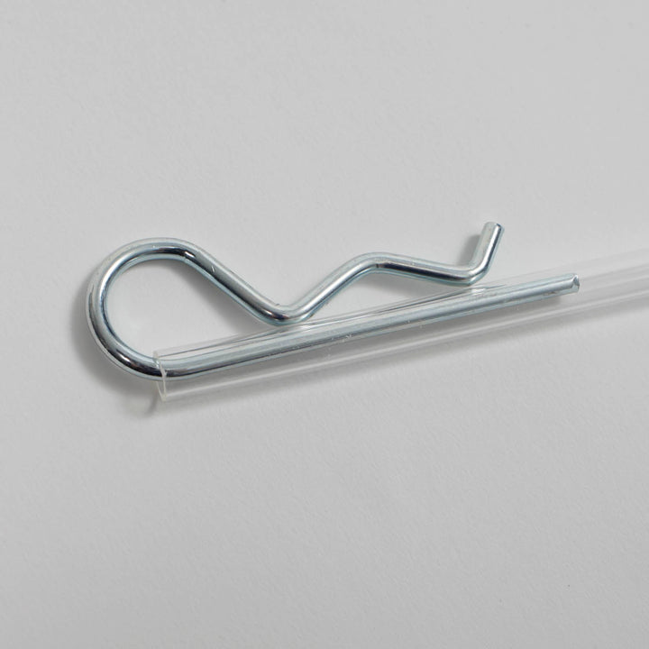 Complete Ceiling Draping Hanging Kit - Acrylic Tubes, Clips, Chains & Fixed White Ring
