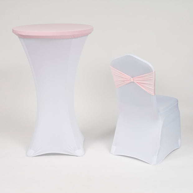 Light Pink Cocktail Table Toppers