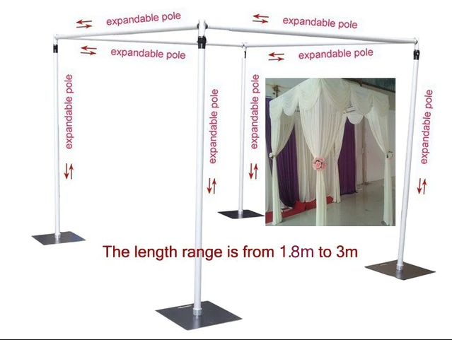 Cube Frame Stand Set - Deluxe - Pipe and Drape (3x3x3m)