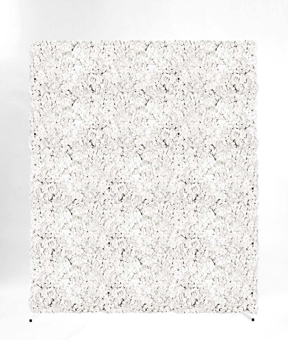 White Hydrangea Flower Wall + White Mesh Frame Freestanding COMBO - (2m x 1.5m) *BEST VALUE*