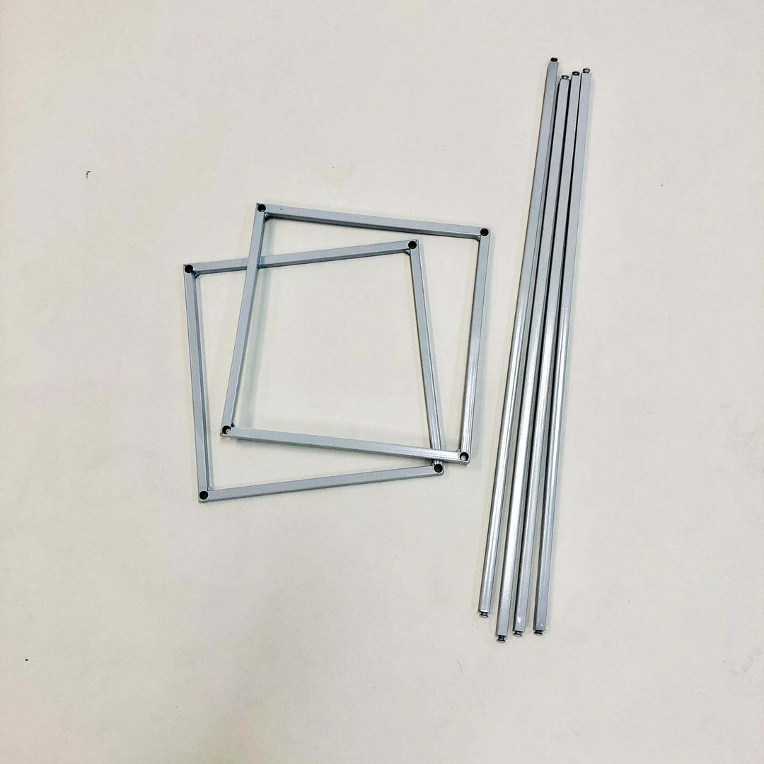 Iron Flower Stand / Plinth Centrepiece - White (31x31x100cm)
