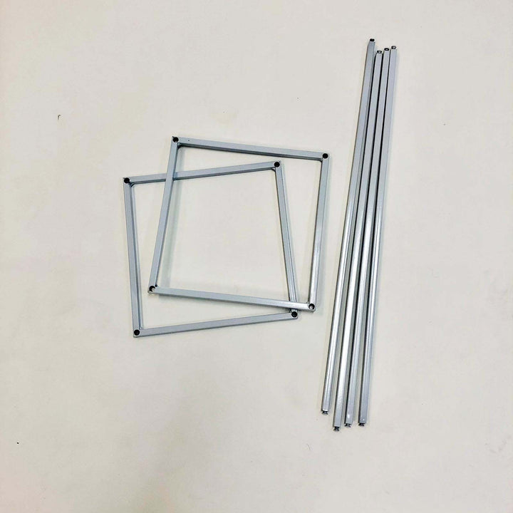 Iron Flower Stand / Plinth Centrepiece - White (25x25x60cm)