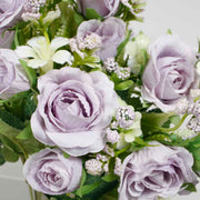 5cm wide light purple artificial rose flower heads