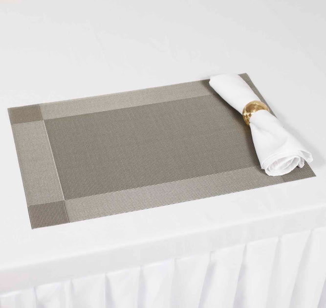 Shop Placemats (Silver) Woven Placemats Luna Wedding & Event Supplies