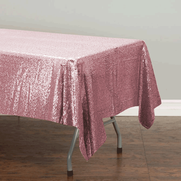 Shop Sequin Tablecloths Light Pink Luna Wedding Event Supplies