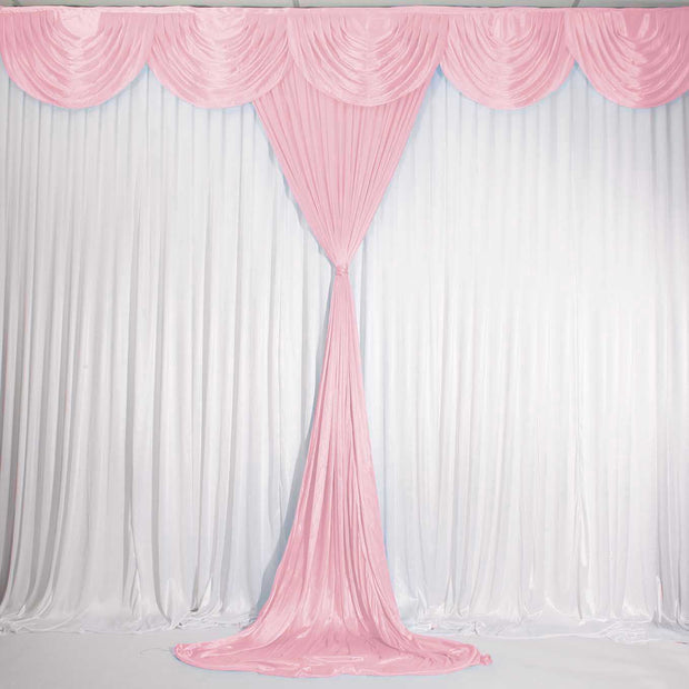 Blush Ice Silk Satin Backdrop Convertible Panels 1mx3m