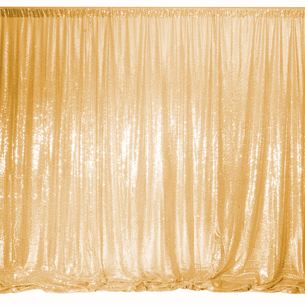 Antique Gold Sequin Backdrop Curtain 3m x 1.25m