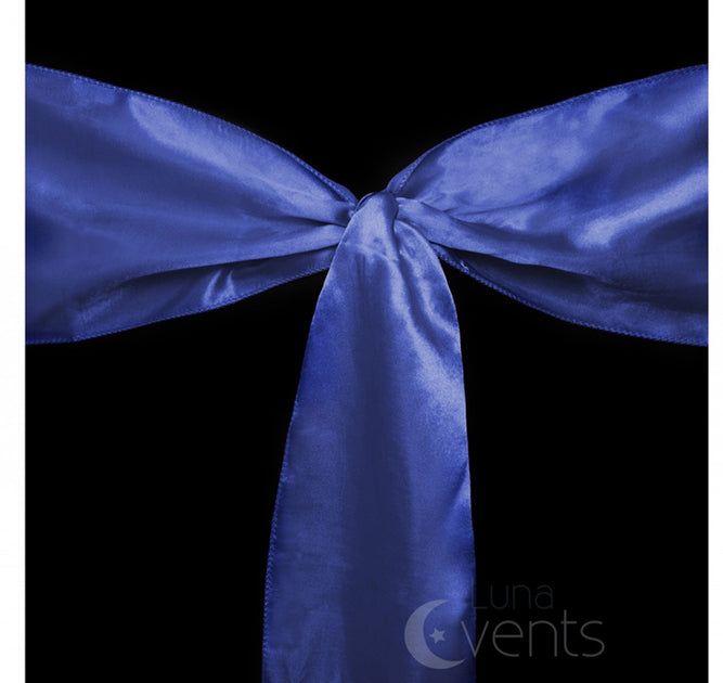 Navy blue deals satin sash