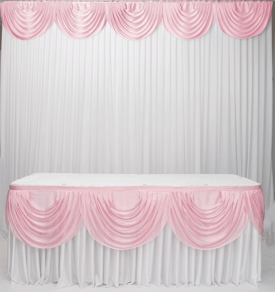 Ice Silk Satin 3m Swag - Blush