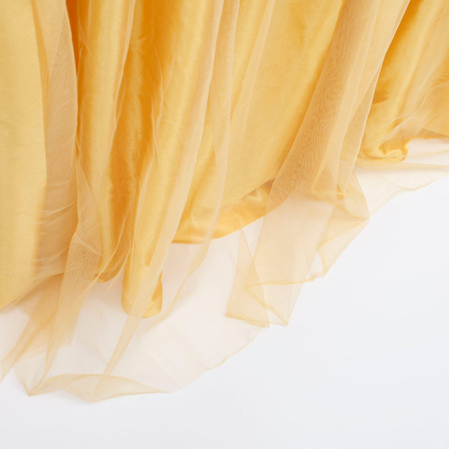 Tulle table skirt on sale yellow