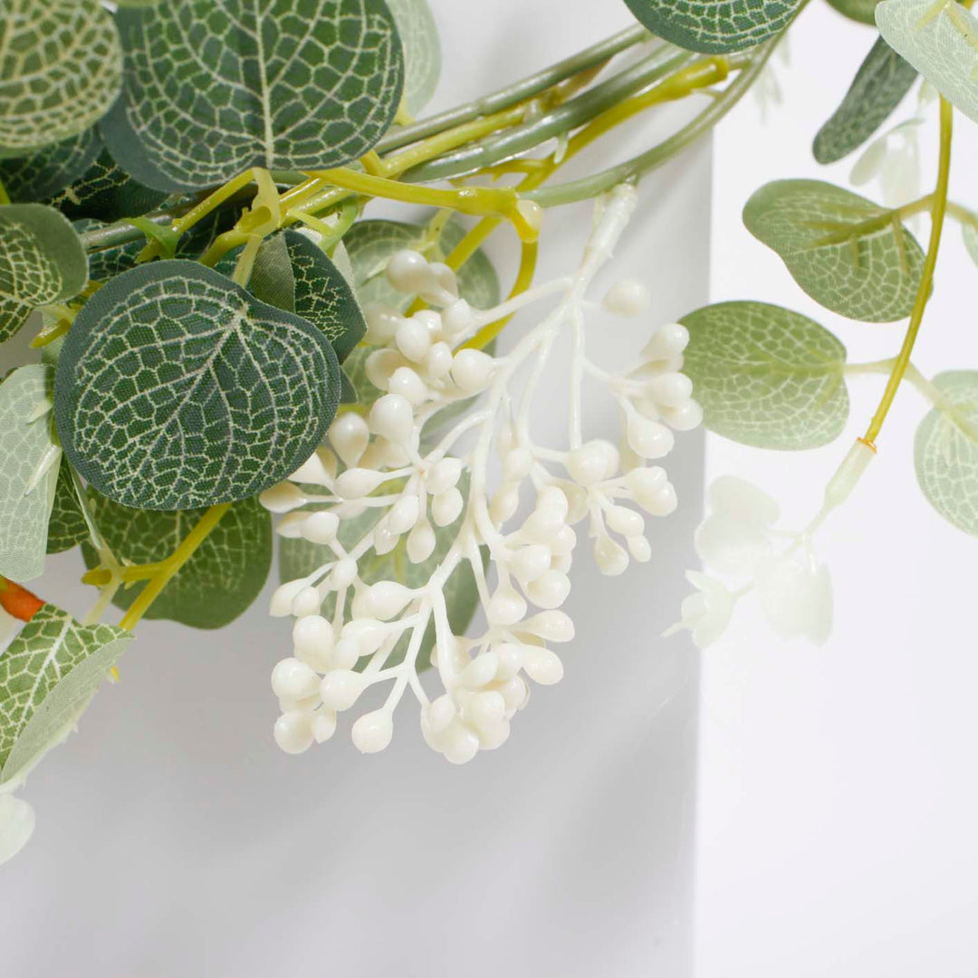 Silver Dollar Eucalyptus & Rose Garland - Slim (2m)