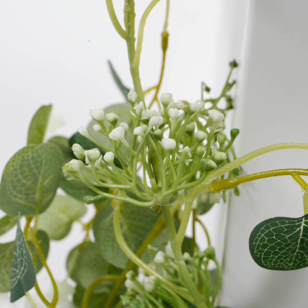 Silver Dollar Eucalyptus & Rose Garland - Thick (2m)