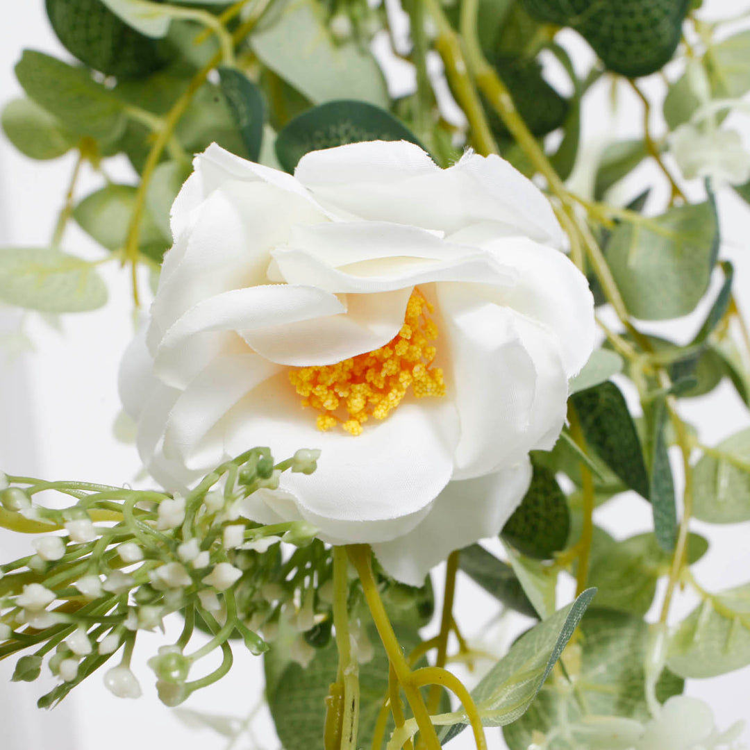 Silver Dollar Eucalyptus & Rose Garland - Thick (2m)