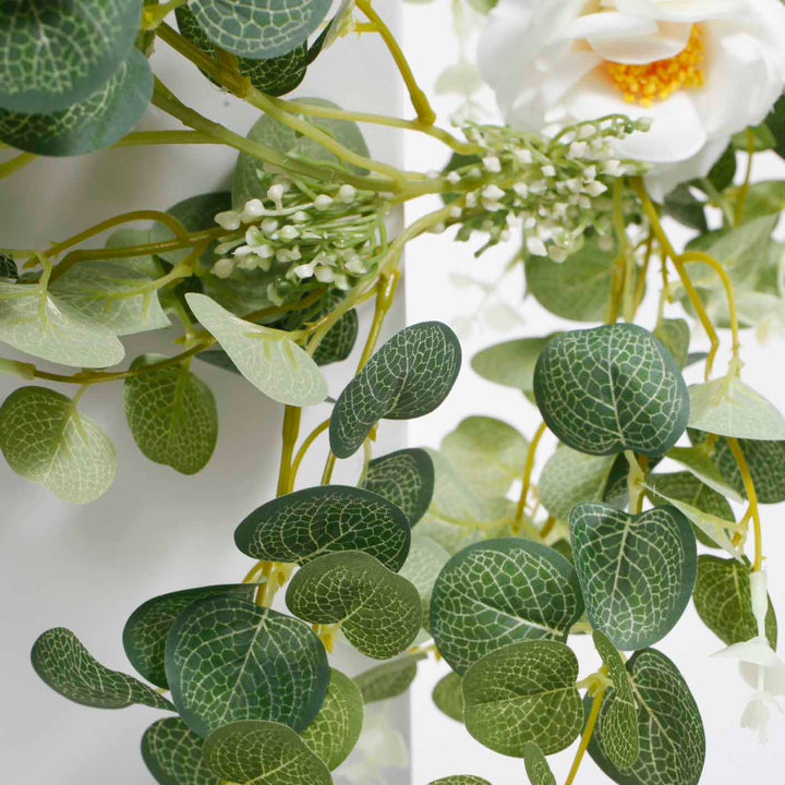 Silver Dollar Eucalyptus & Rose Garland - Thick (2m)