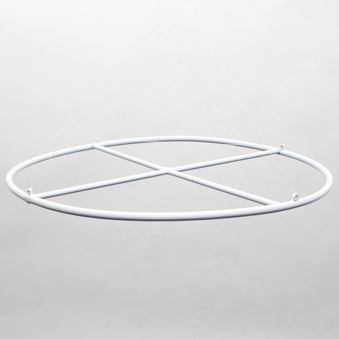 Ceiling Draping Ring with Centre Cross (Ring Only)- White