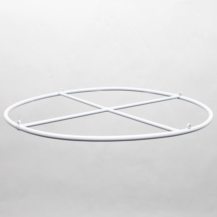 Ceiling Draping Ring with Centre Cross (Ring Only)- White
