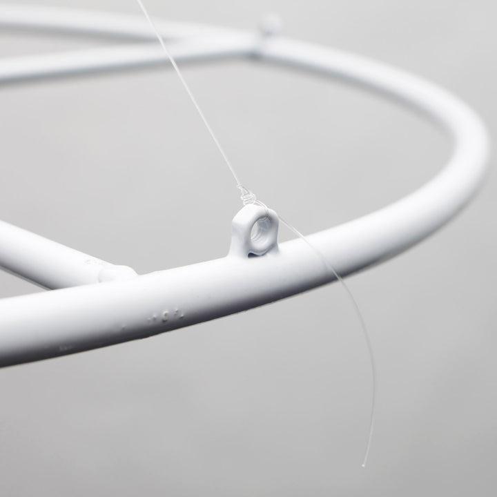 Ceiling Draping Ring with Centre Cross (Ring Only)- White