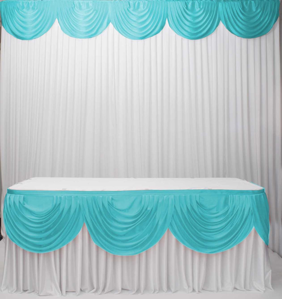 Ice Silk Satin 3m Swag - Turquoise