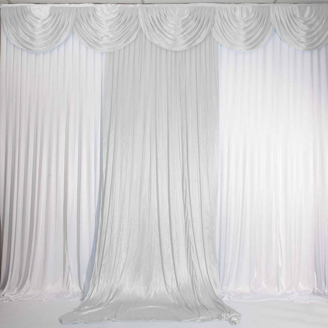 Ice Silk Satin Convertible Backdrop Panel - Silver (1x3m)