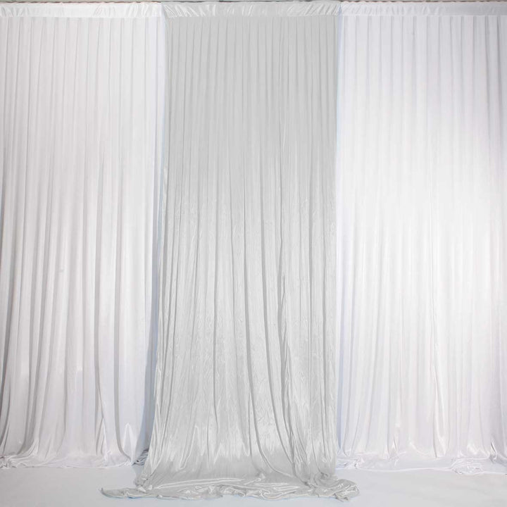 Ice Silk Satin Convertible Backdrop Panel - Silver (1x3m)