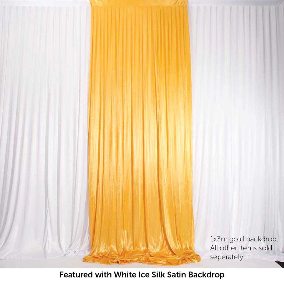 Ice Silk Satin Convertible Backdrop Panel - Gold (1x3m)