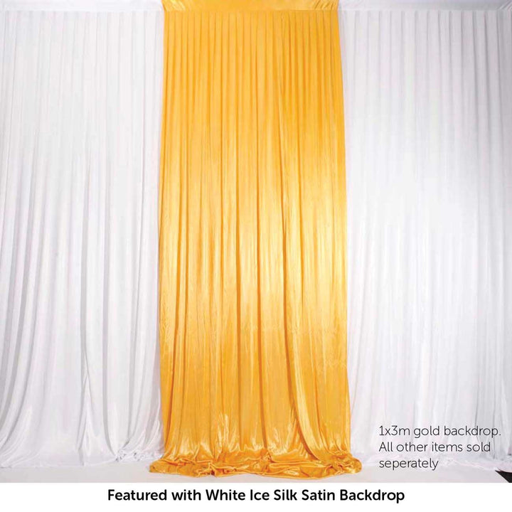 Ice Silk Satin Convertible Backdrop Panel - Gold (1x3m)