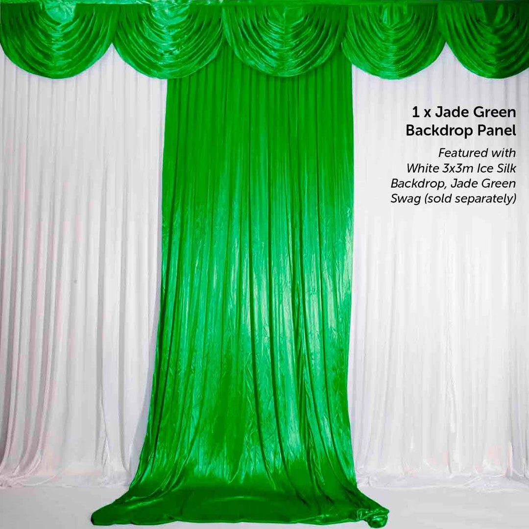 Ice Silk Satin Convertible Backdrop Panel - Dark Green (1x3m)