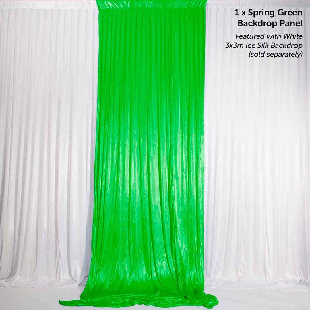 Ice Silk Satin Convertible Backdrop Panel - Green (1x3m)