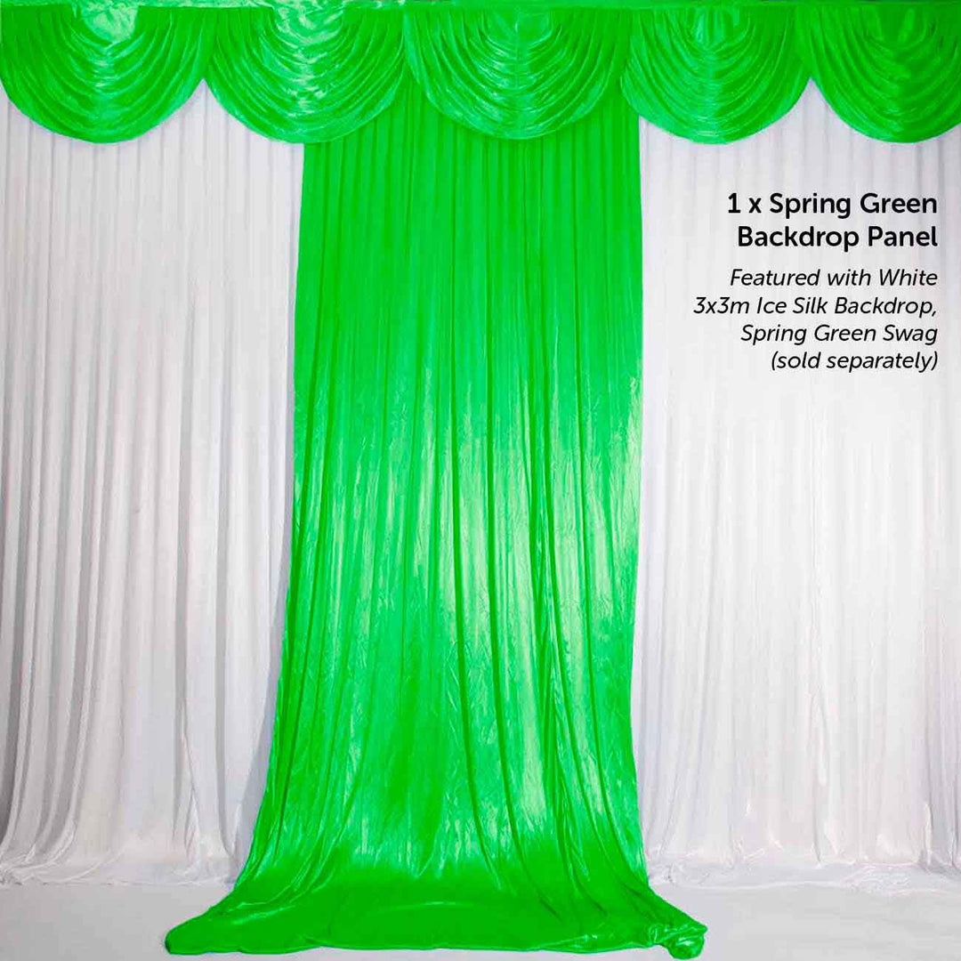 Ice Silk Satin Convertible Backdrop Panel - Green (1x3m)
