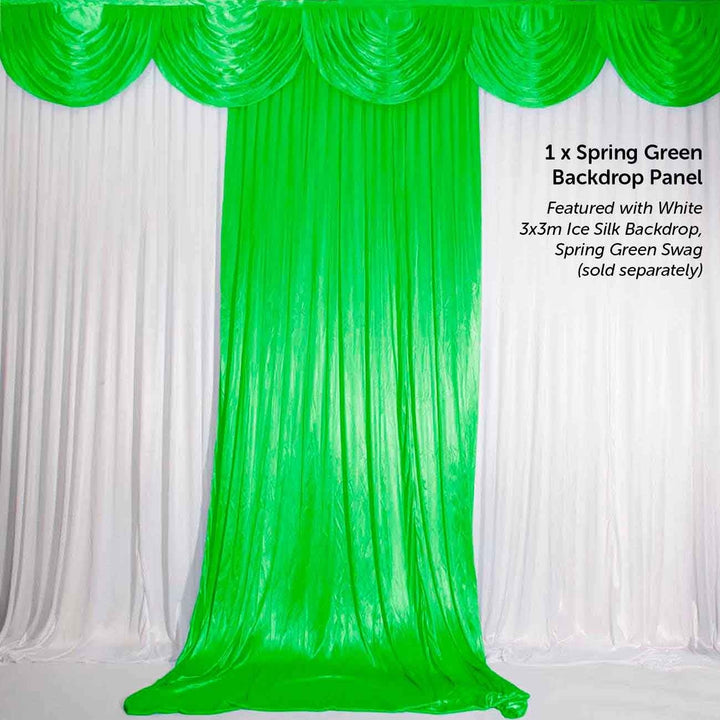 Ice Silk Satin Convertible Backdrop Panel - Green (1x3m)