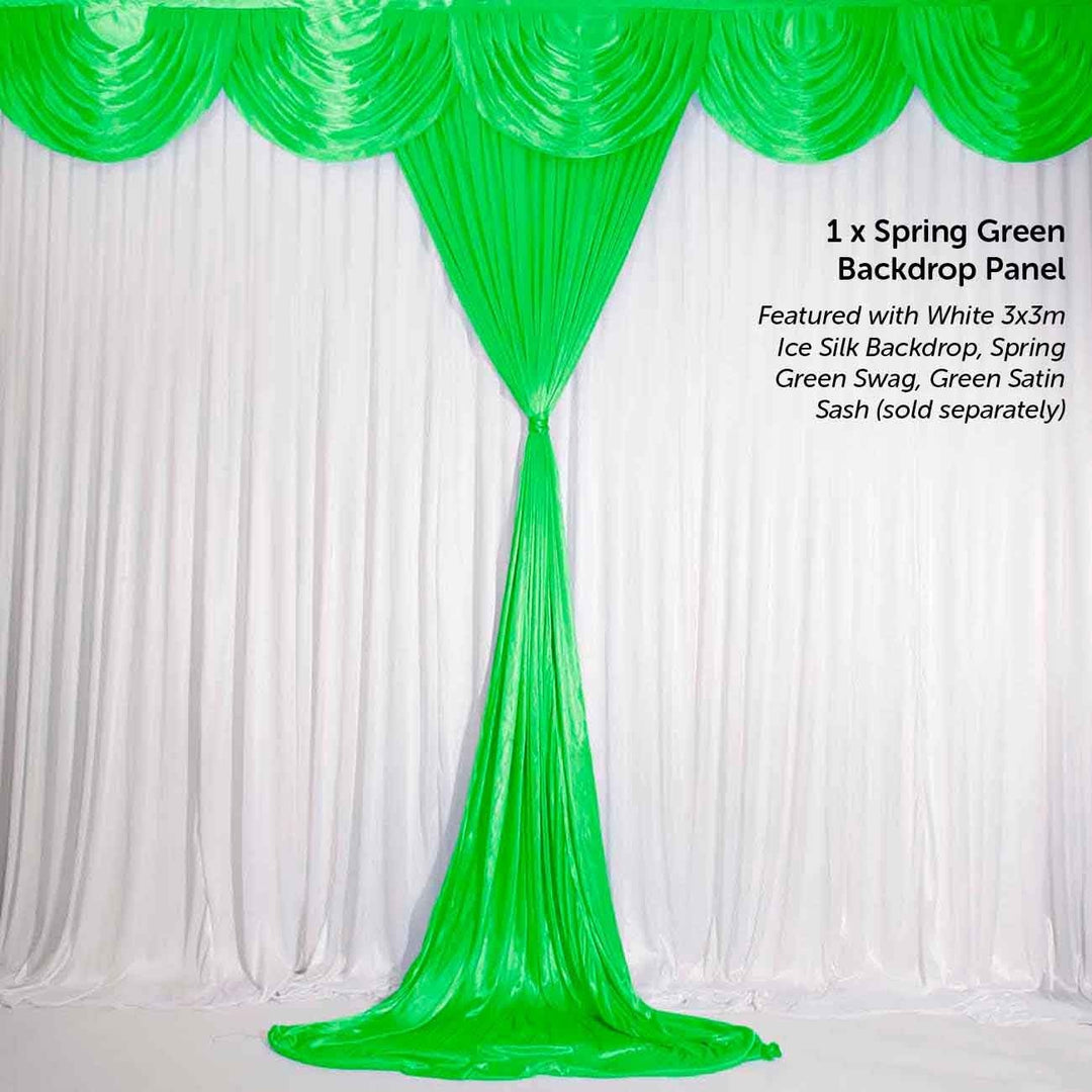 Ice Silk Satin Convertible Backdrop Panel - Green (1x3m)