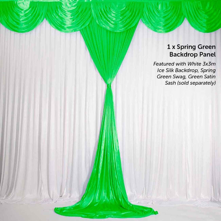 Ice Silk Satin Convertible Backdrop Panel - Green (1x3m)