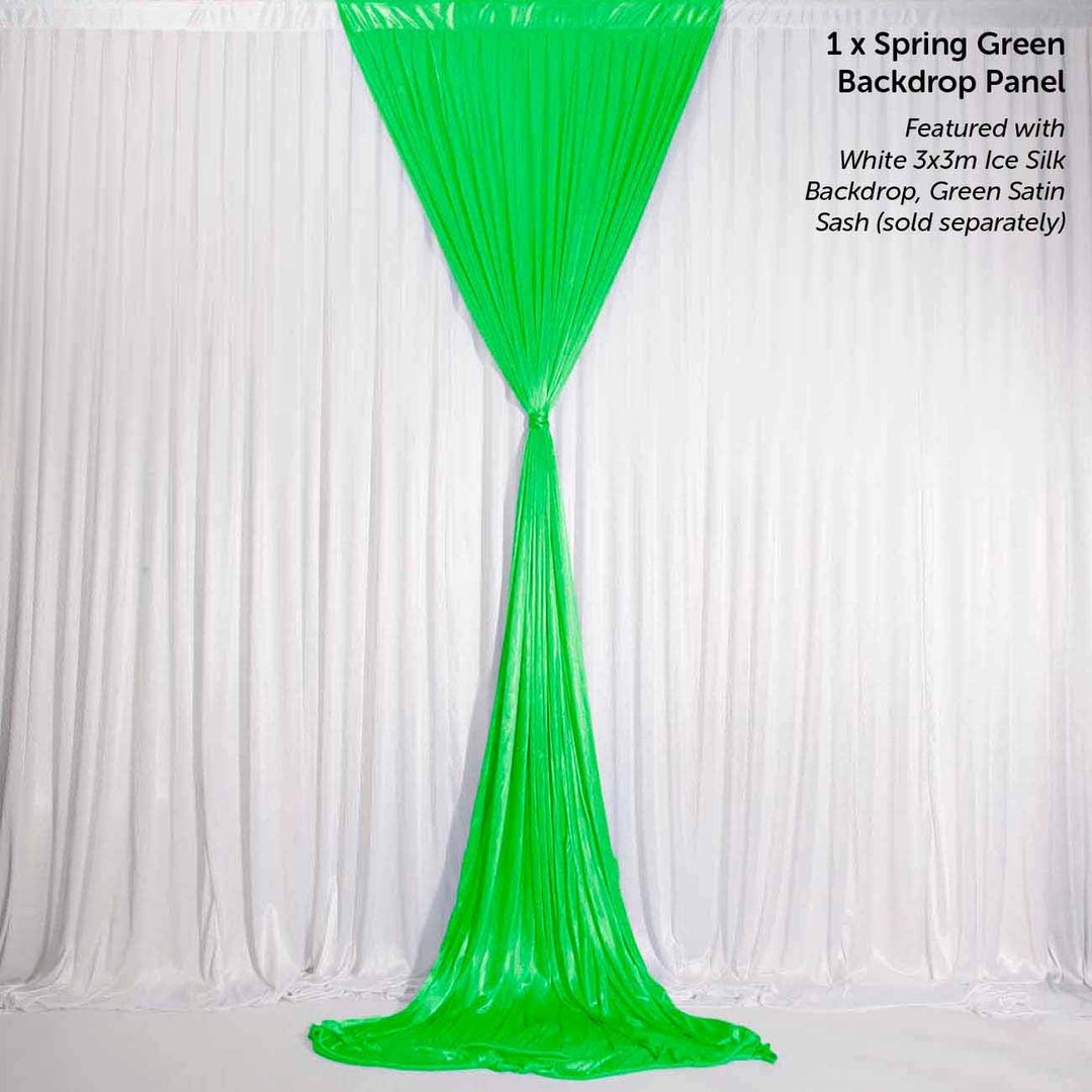 Ice Silk Satin Convertible Backdrop Panel - Green (1x3m)