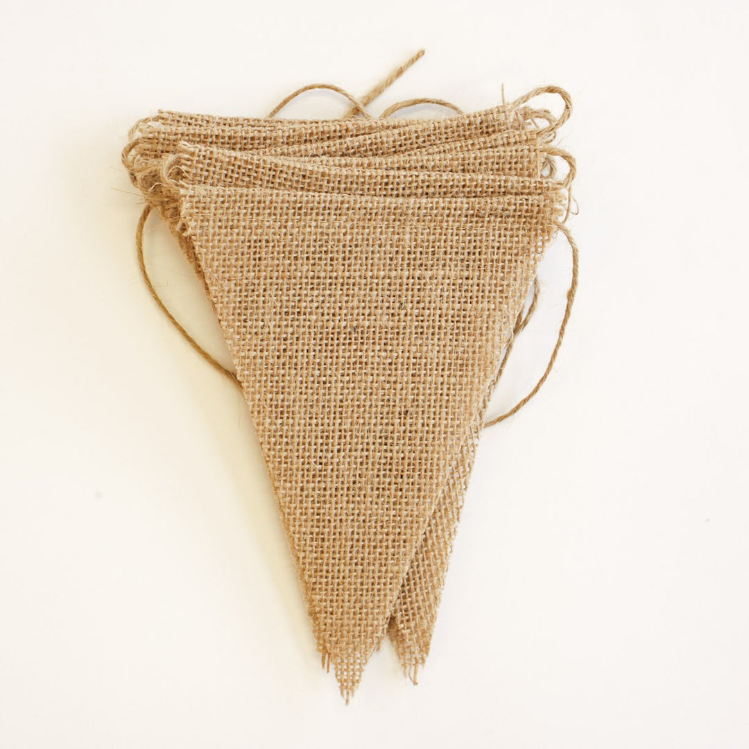 CLEARANCE Bunting - Plain Hessian Triangles