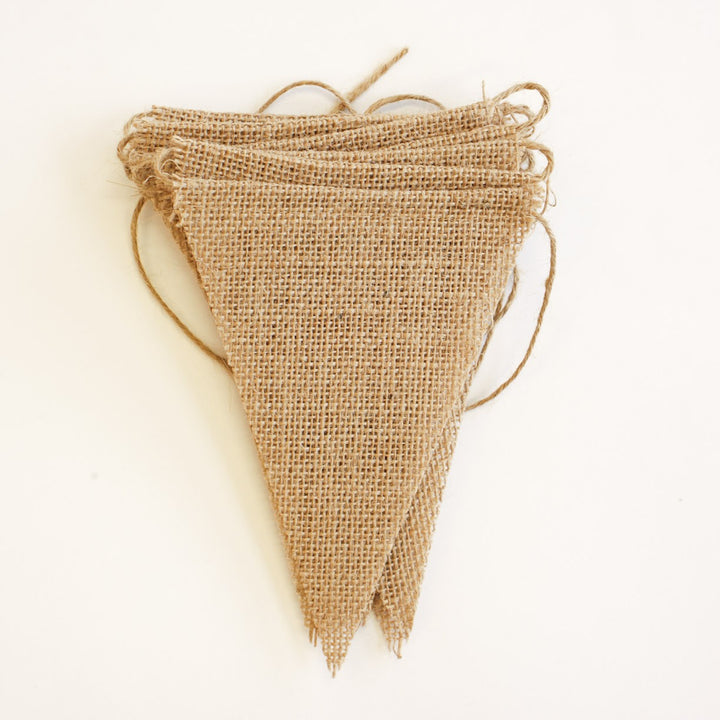CLEARANCE Bunting - Plain Hessian Triangles