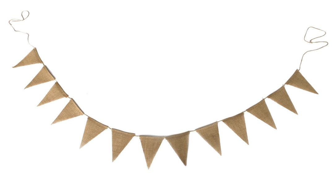 CLEARANCE Bunting - Plain Hessian Triangles