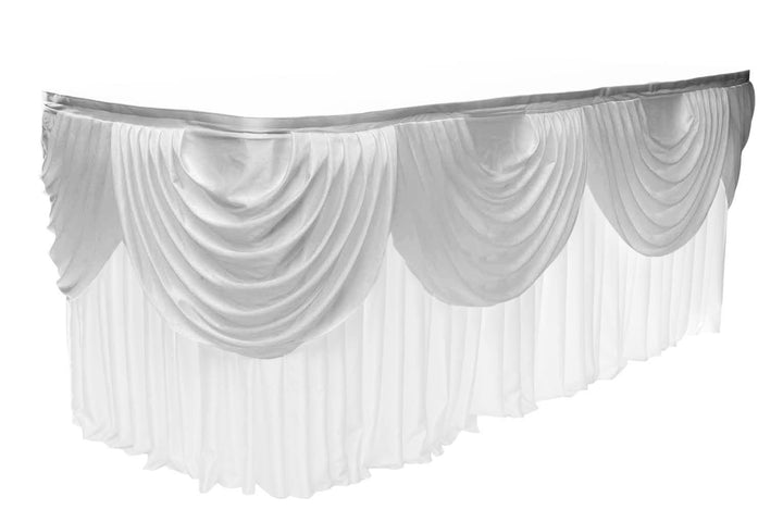 Ice Silk Satin Convertible Backdrop Panel - Silver (1x3m)