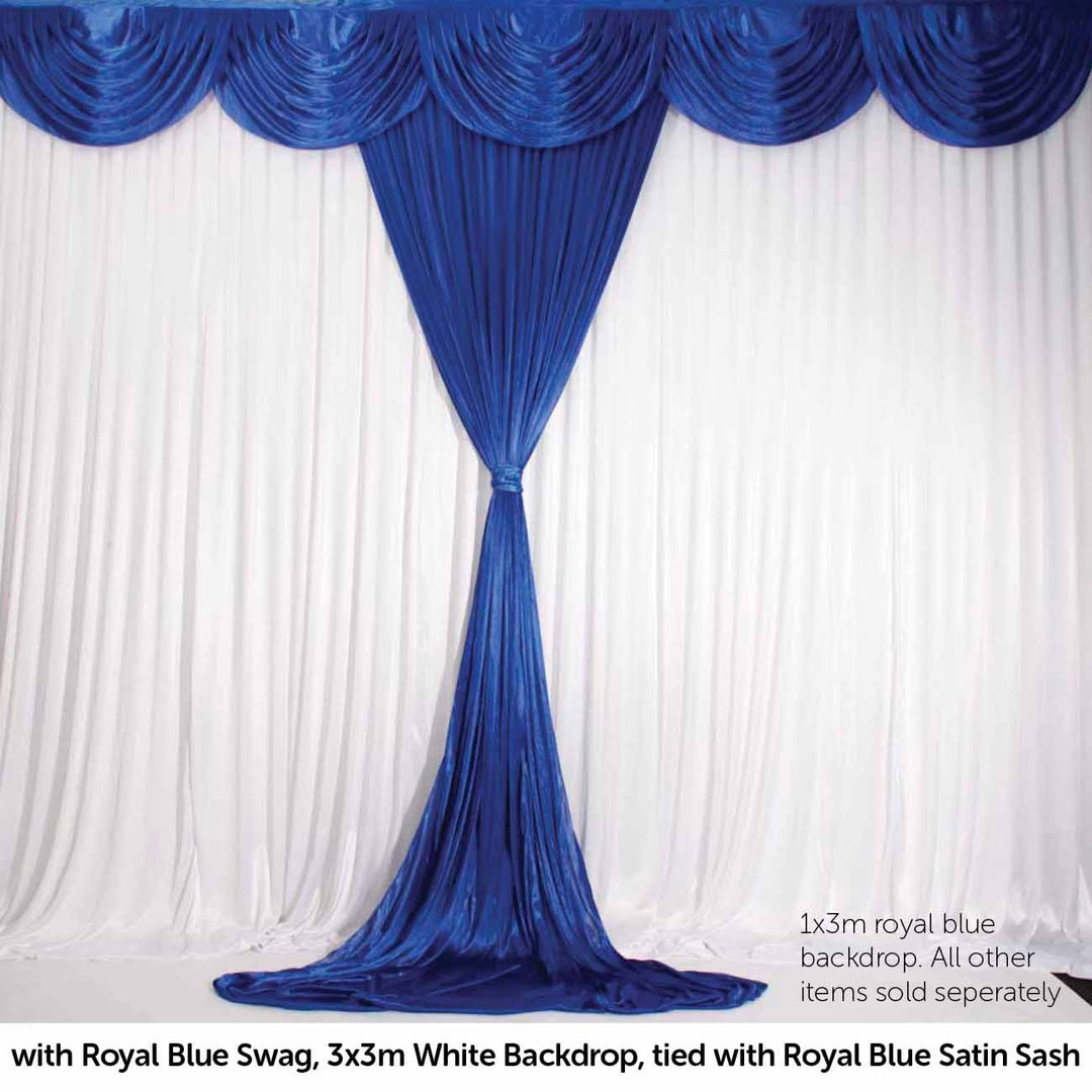 Ice Silk Satin Convertible Backdrop Panel - Royal Blue (1x3m)
