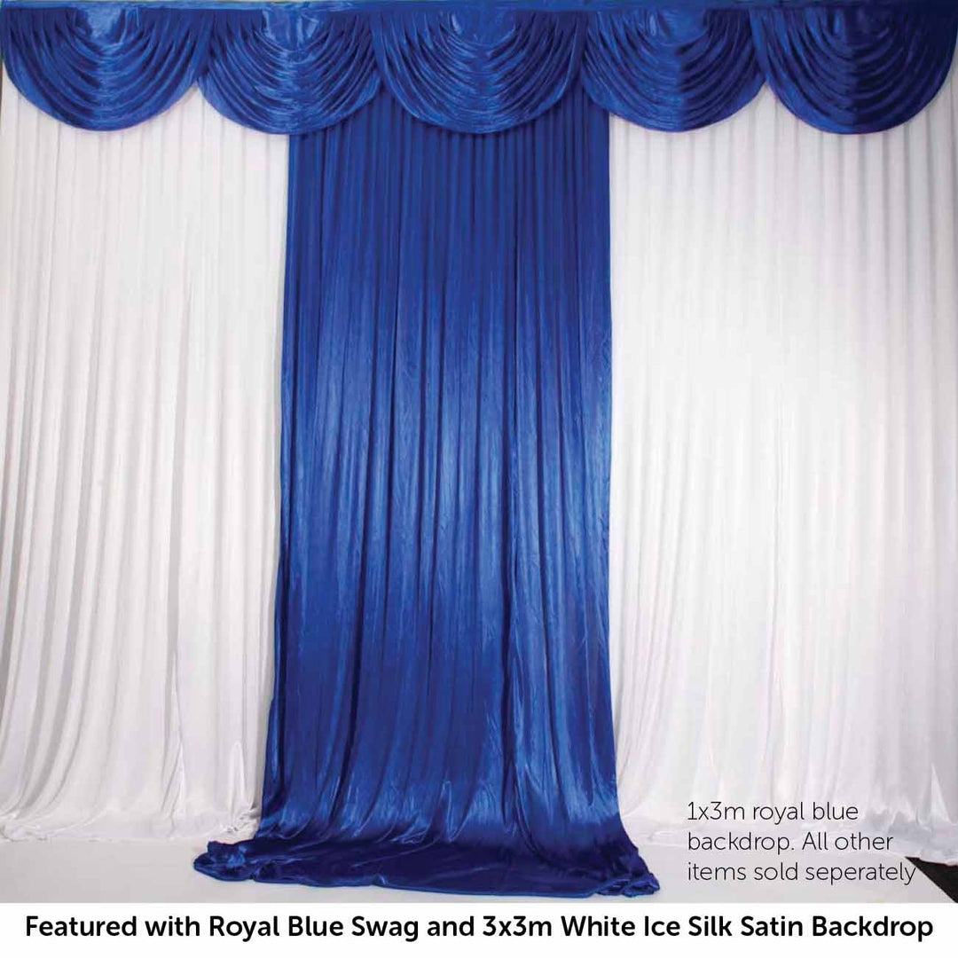 Ice Silk Satin Convertible Backdrop Panel - Royal Blue (1x3m)