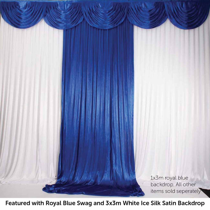 Ice Silk Satin Convertible Backdrop Panel - Royal Blue (1x3m)