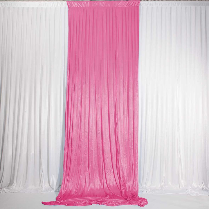 Ice Silk Satin Convertible Backdrop Panel - Hot Pink (1x3m)